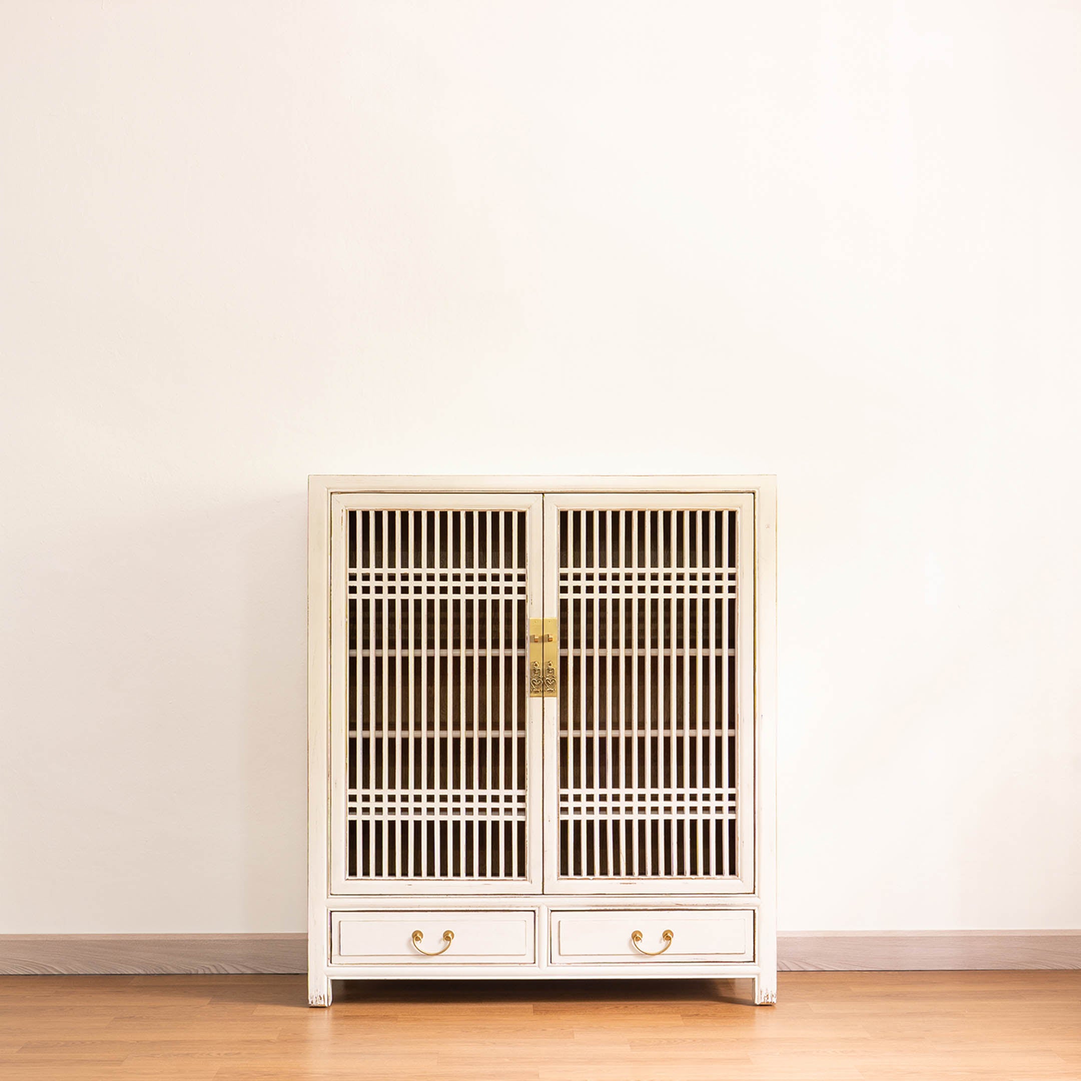 Traditional Lattice Door Cabinet