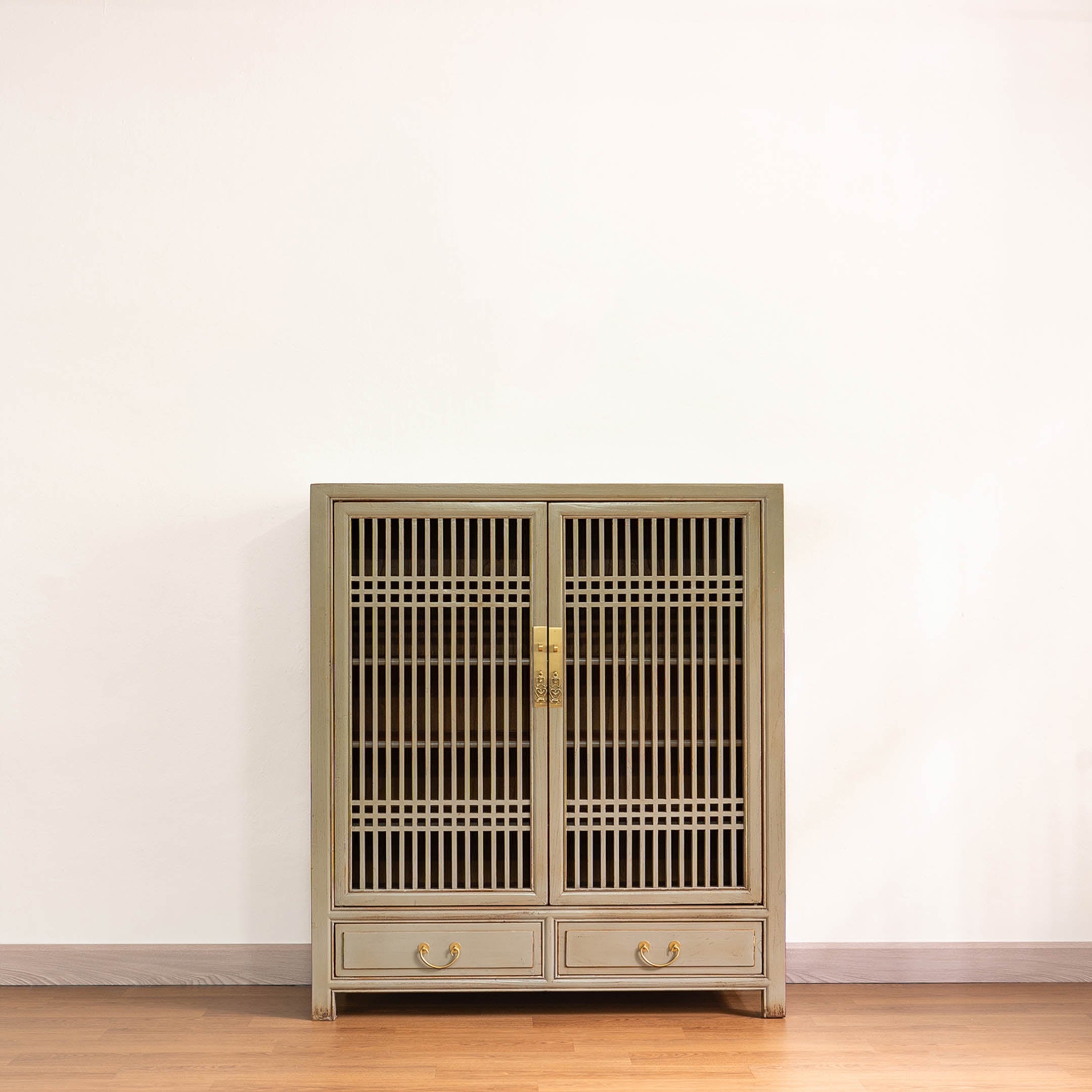 Traditional Lattice Door Cabinet