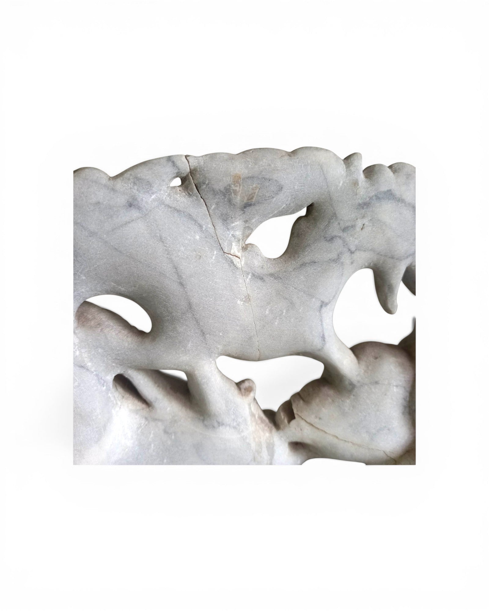 Carved Marble Dragon & Qilin Sculpture - Surround Living - 8