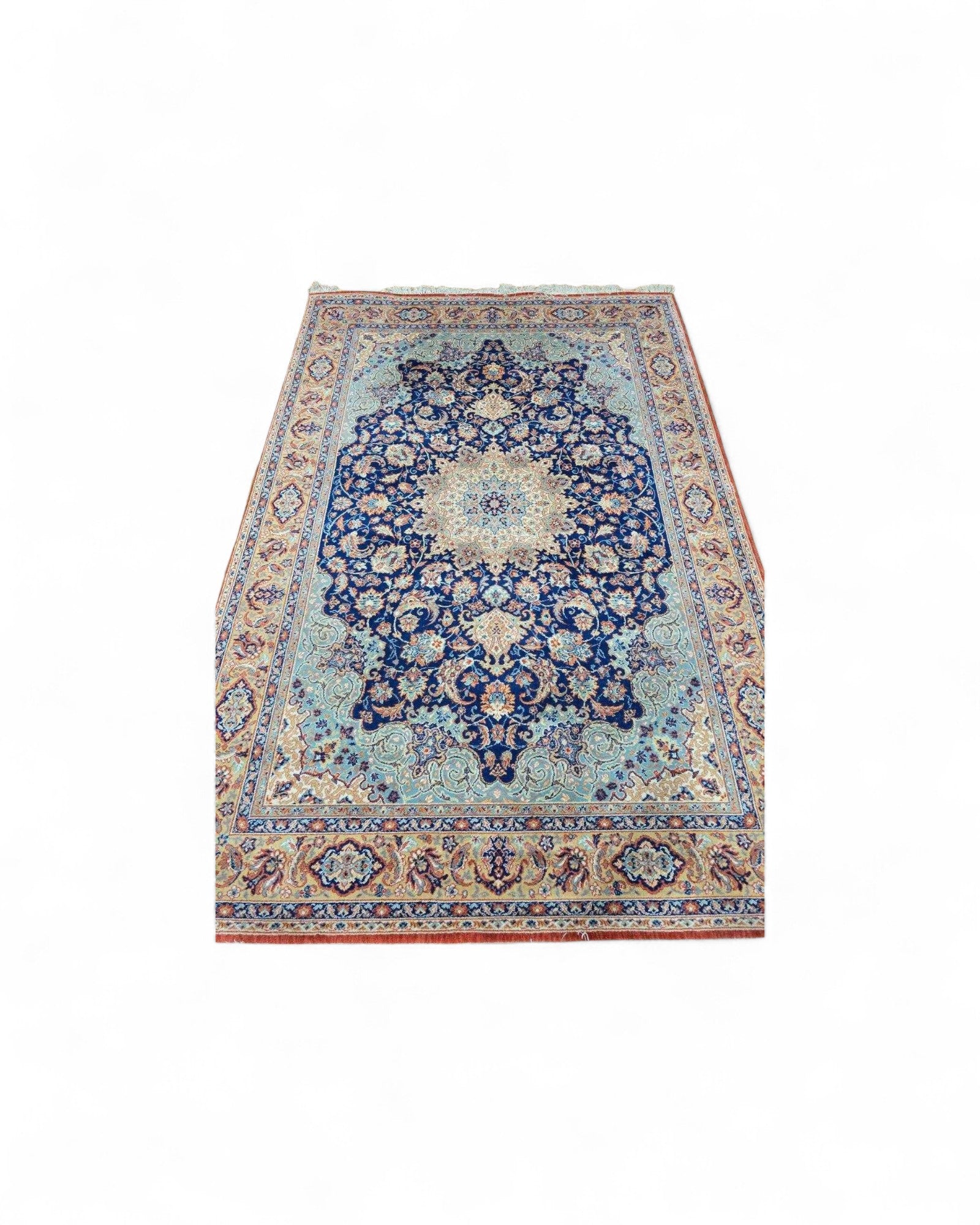 Belgian Sky Blue Medallion Rug