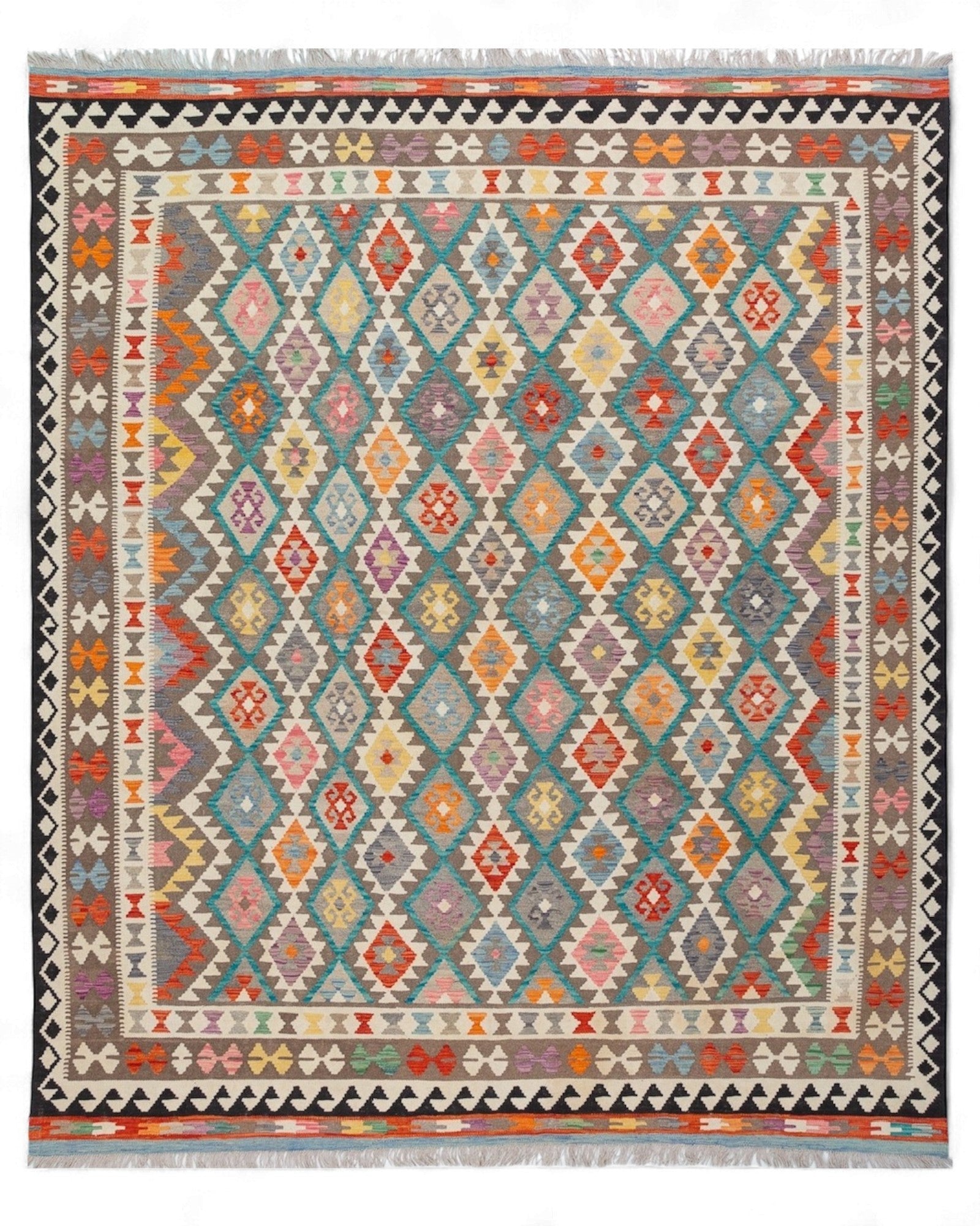 Vintage Kilim Carpet Rug – Geometric Tribal Design, Persia / Afghanistan | 250 x 300cm