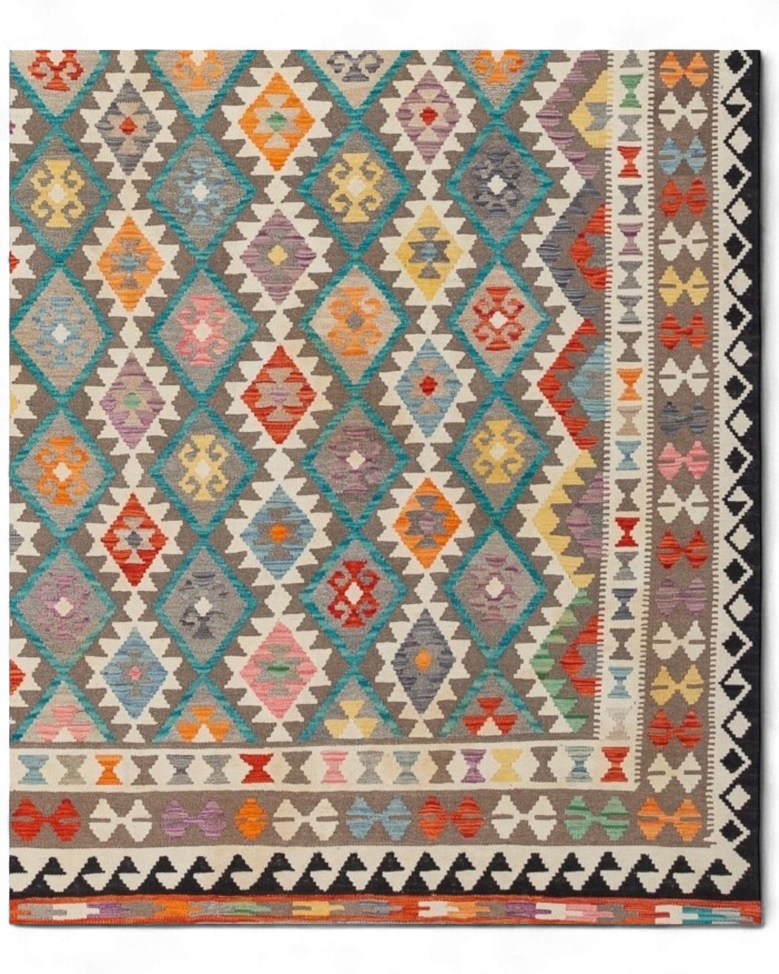 Vintage Kilim Carpet Rug – Geometric Tribal Design, Persia / Afghanistan | 250 x 300cm