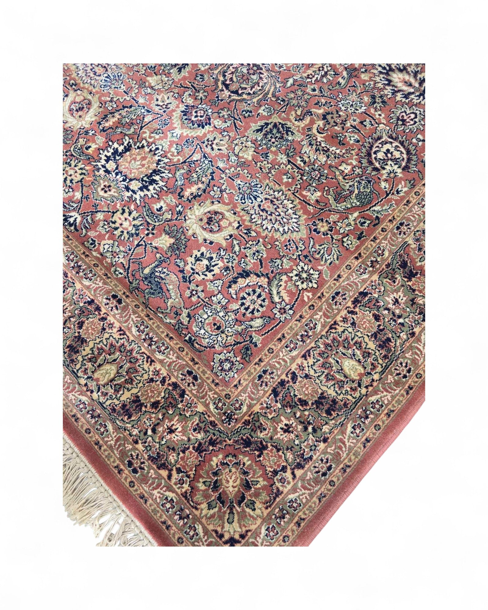 Belgian Floral Medallion Rug in Red & Ivory | 170 x 240cm