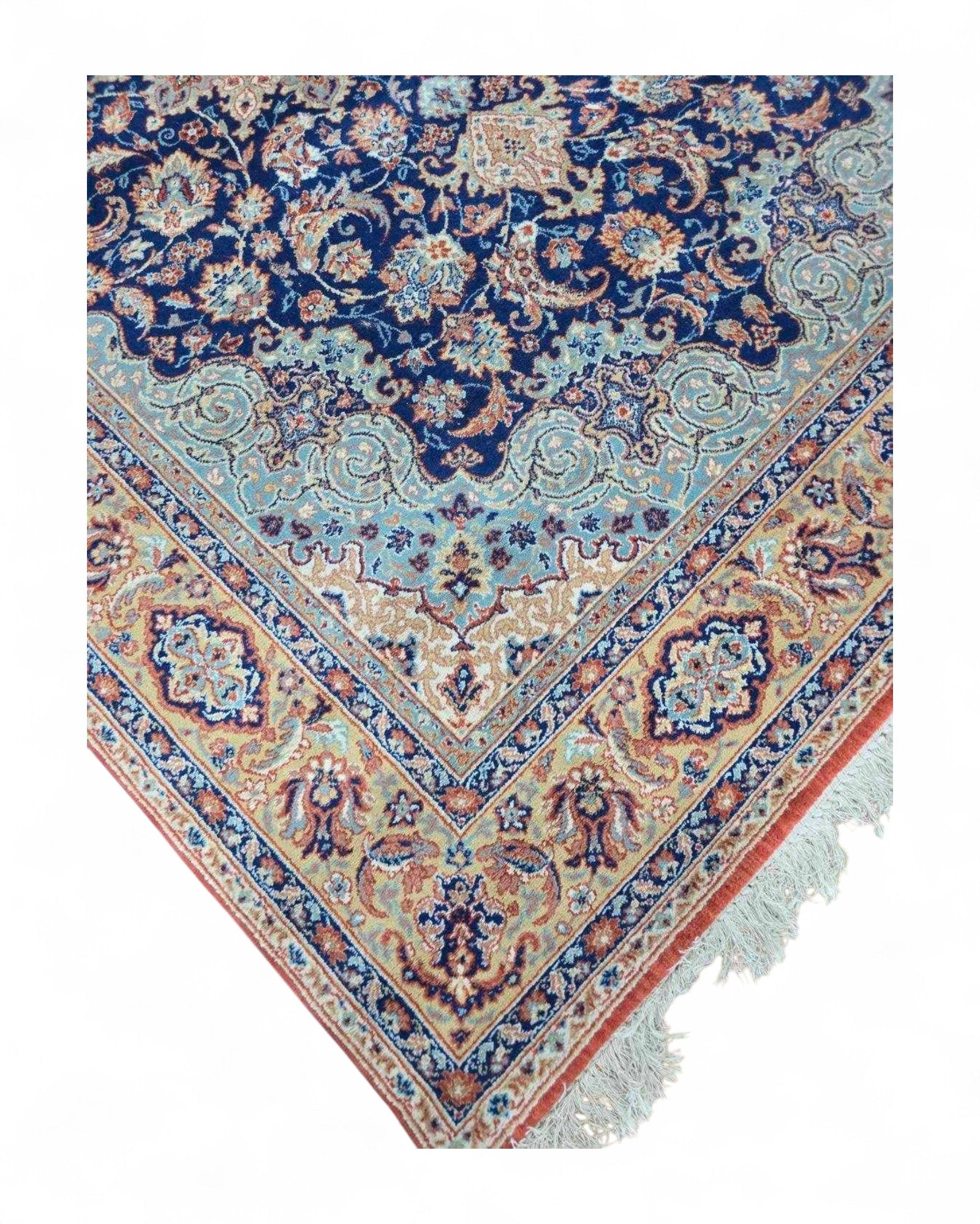 Belgian Sky Blue Medallion Rug