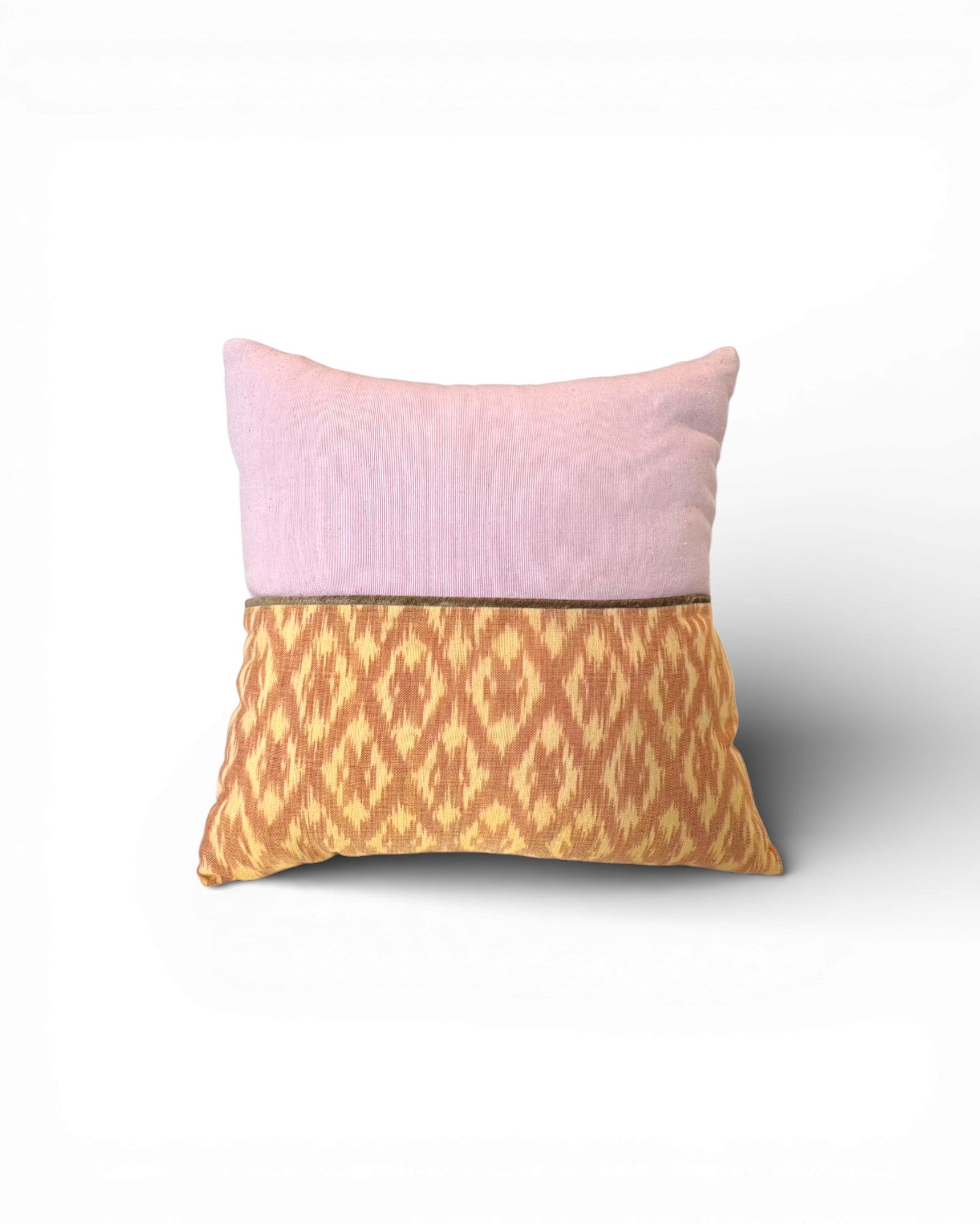 Ikat Textile Accent Cushion - Pink & Beige - Surround Living - 5