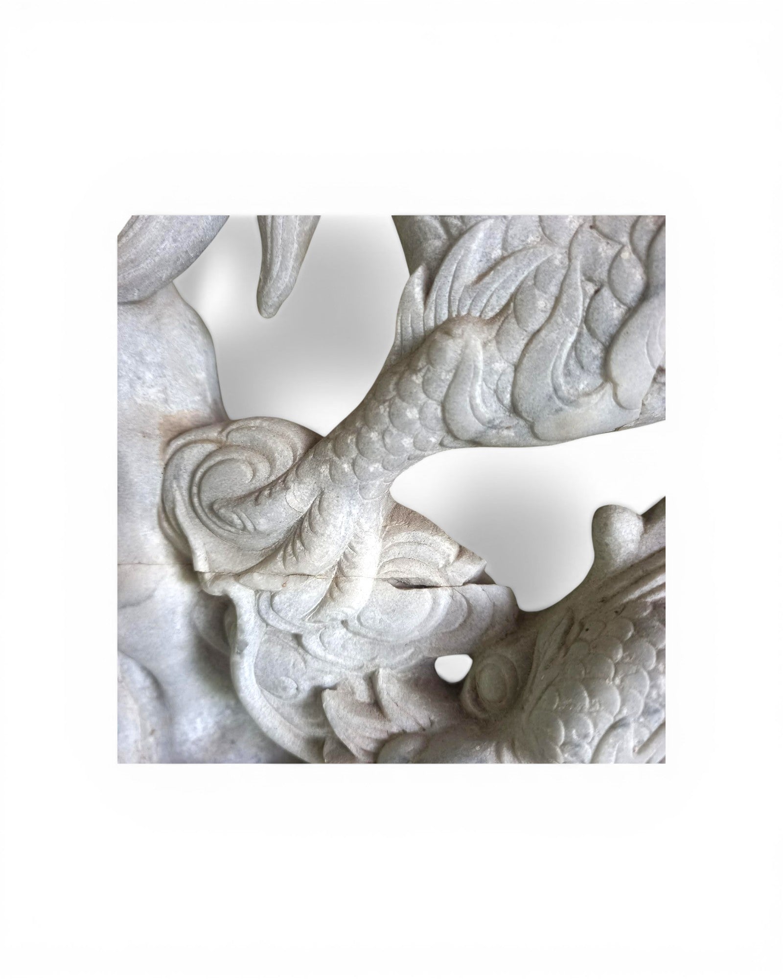 Carved Marble Dragon & Qilin Sculpture - Surround Living - 11