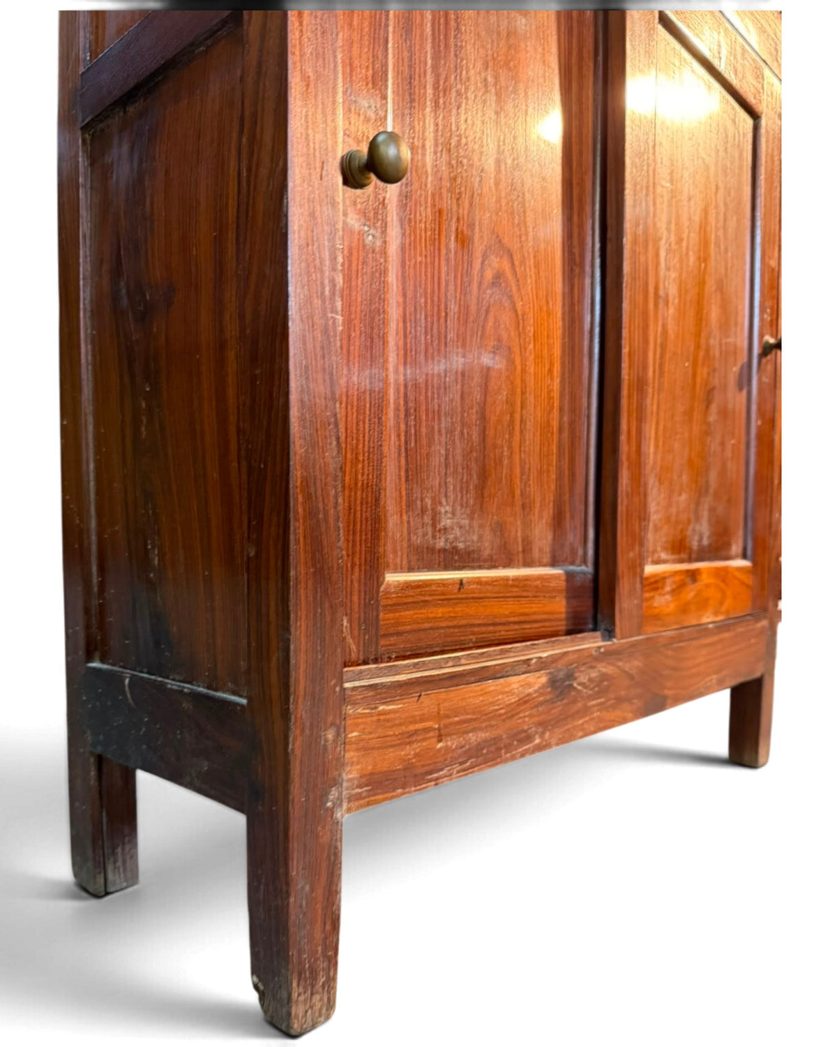 Teak Glass Kitchen Cabinet