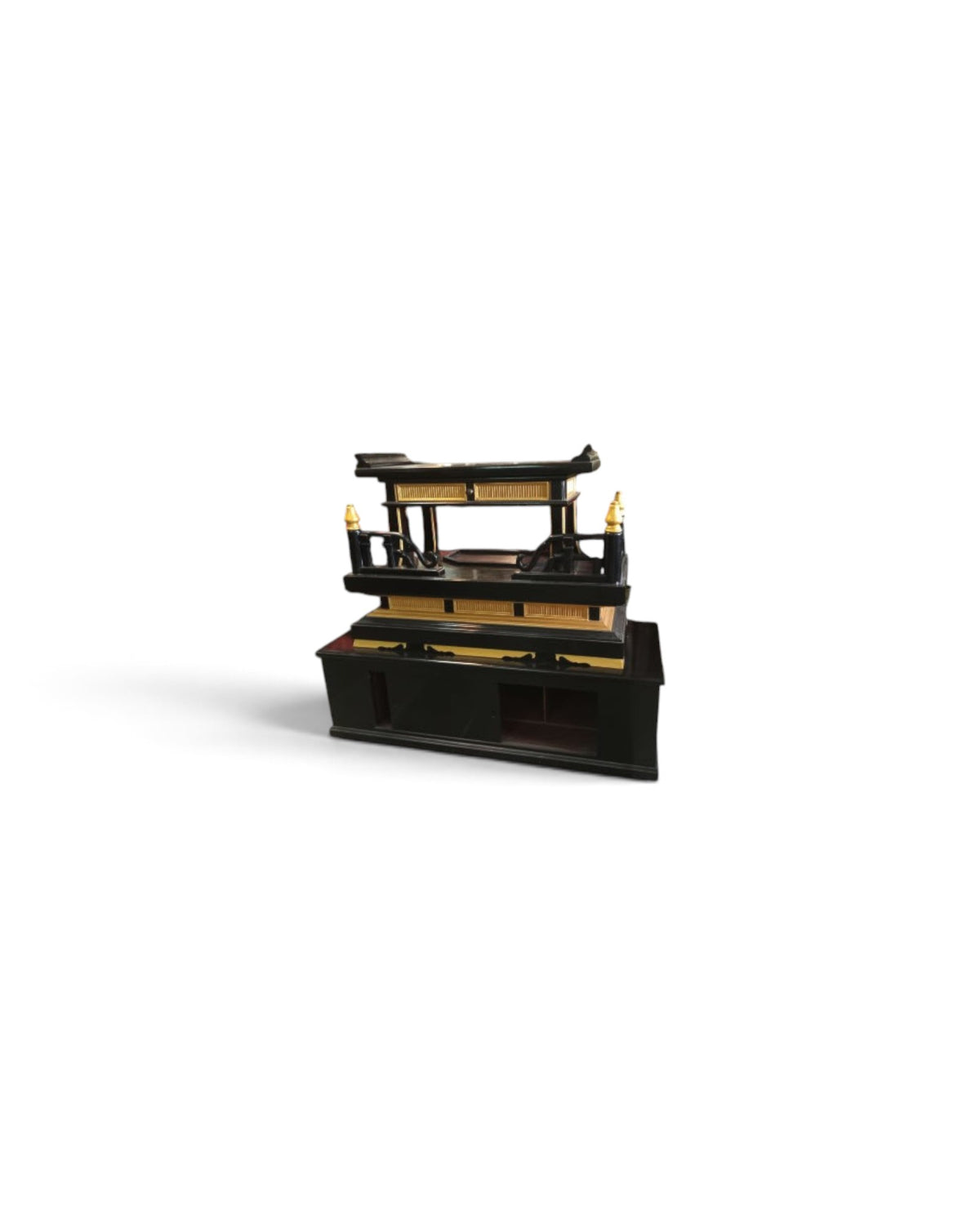 Solid Wood Lacquer Japanese Prayer Tables 3 Piece Set