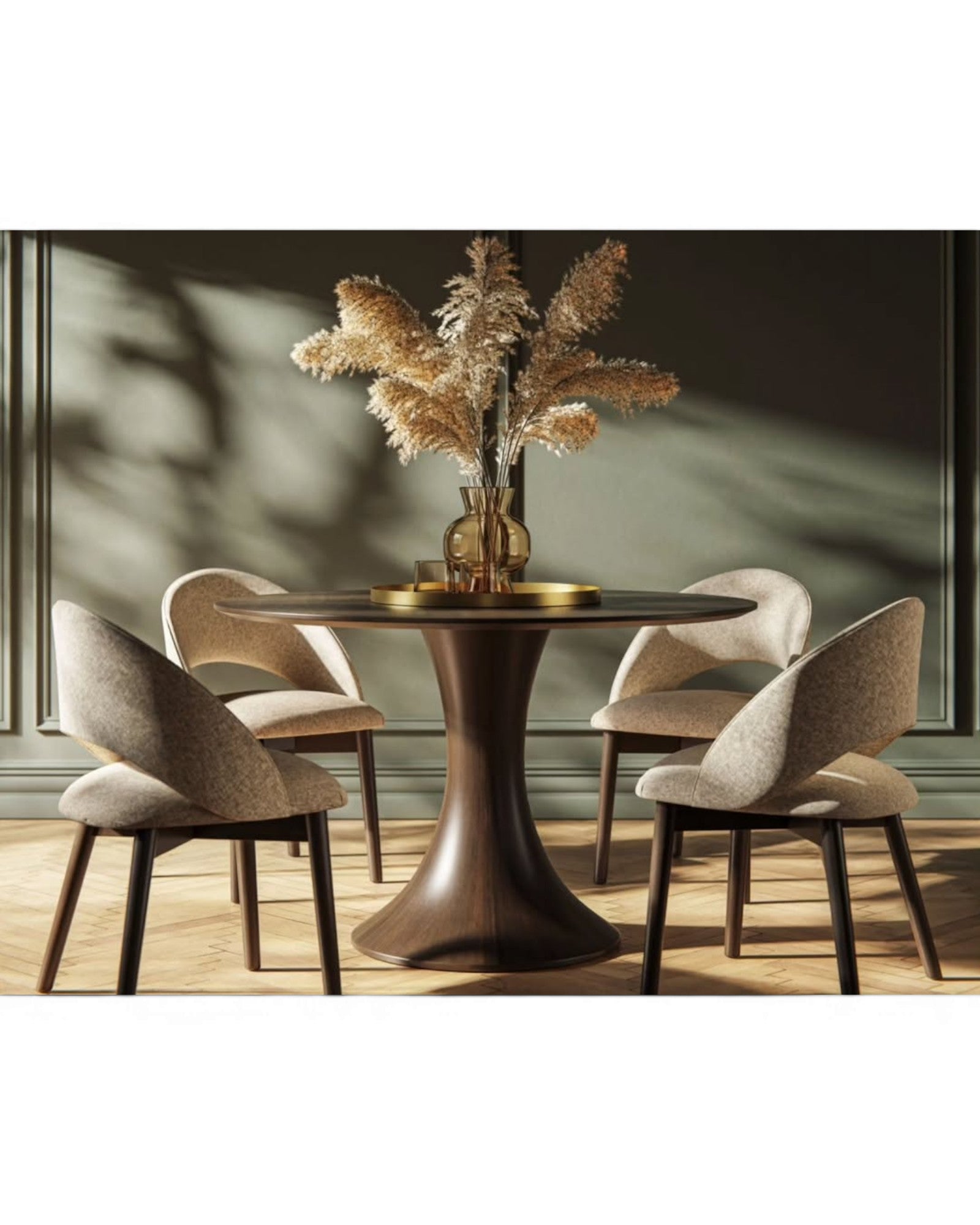 Oneida Solid Wood Pedestal Dining Table