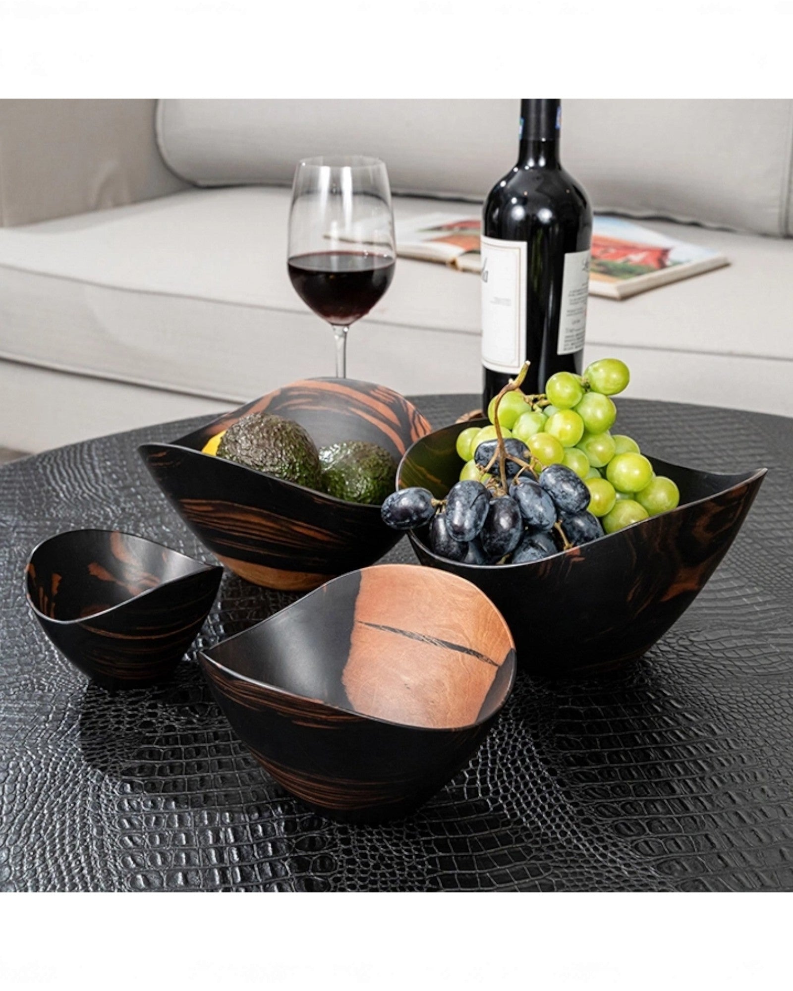 Lilac Bowl - Black & Red Ebony - Surround Living - 14